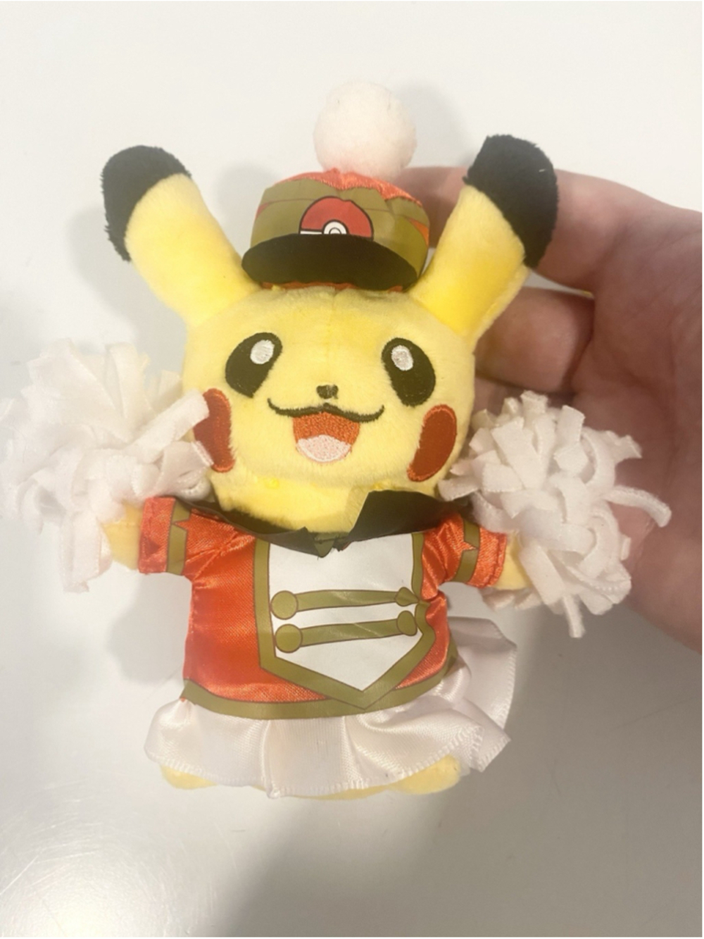 2015 Pokemon Center Pikachu Carnival Girl Cheerleader Mascot Plush Keychain
